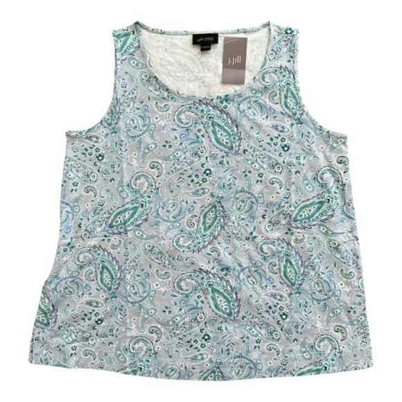 J. Jill Wearever A-Line Tank Top Paisley Women’s Size Small Chic Summer Style - Picture 1 of 8